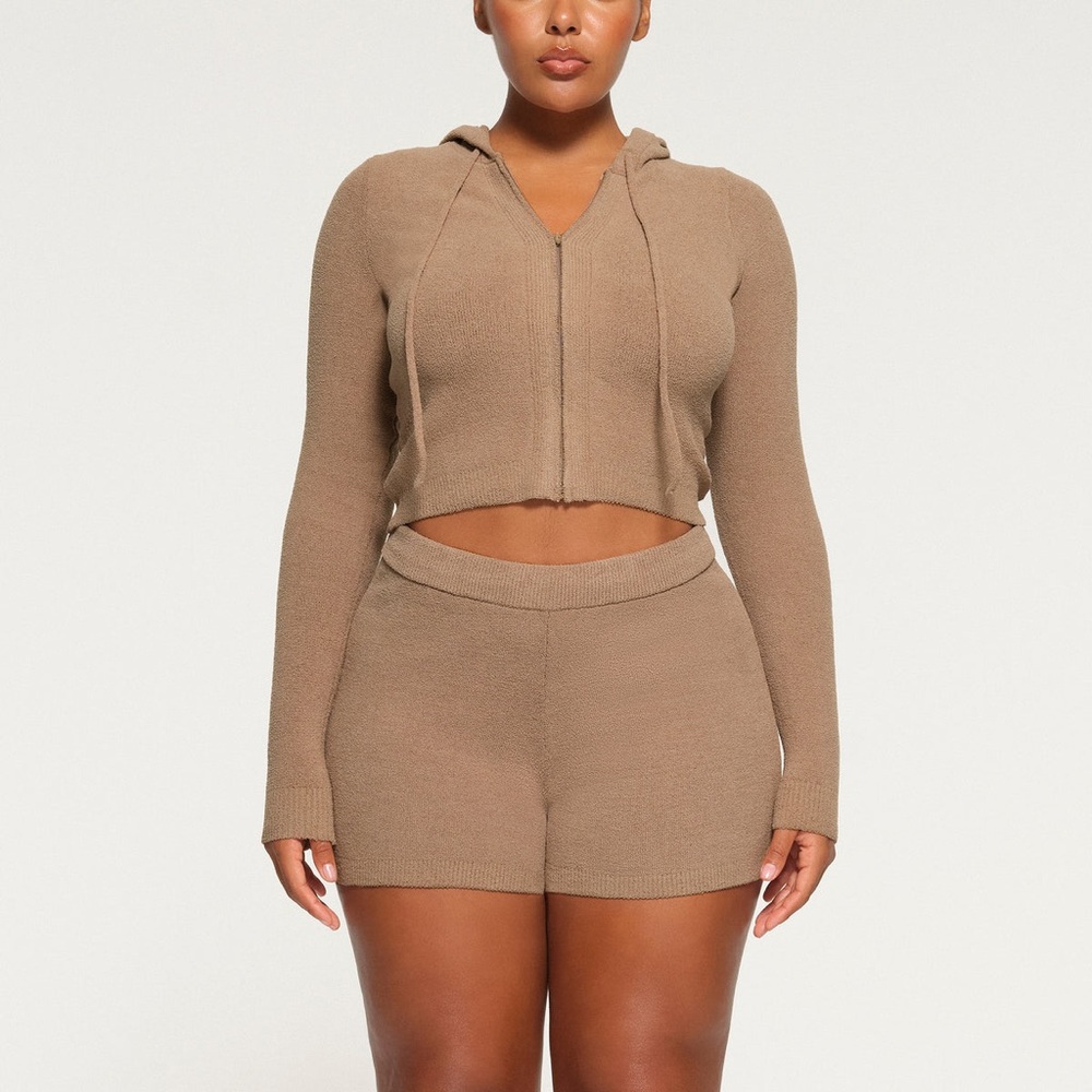 Skims | Cropped Zip Up Hoodie Size XS